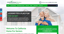 Desktop Screenshot of californiahomeforseniors.com